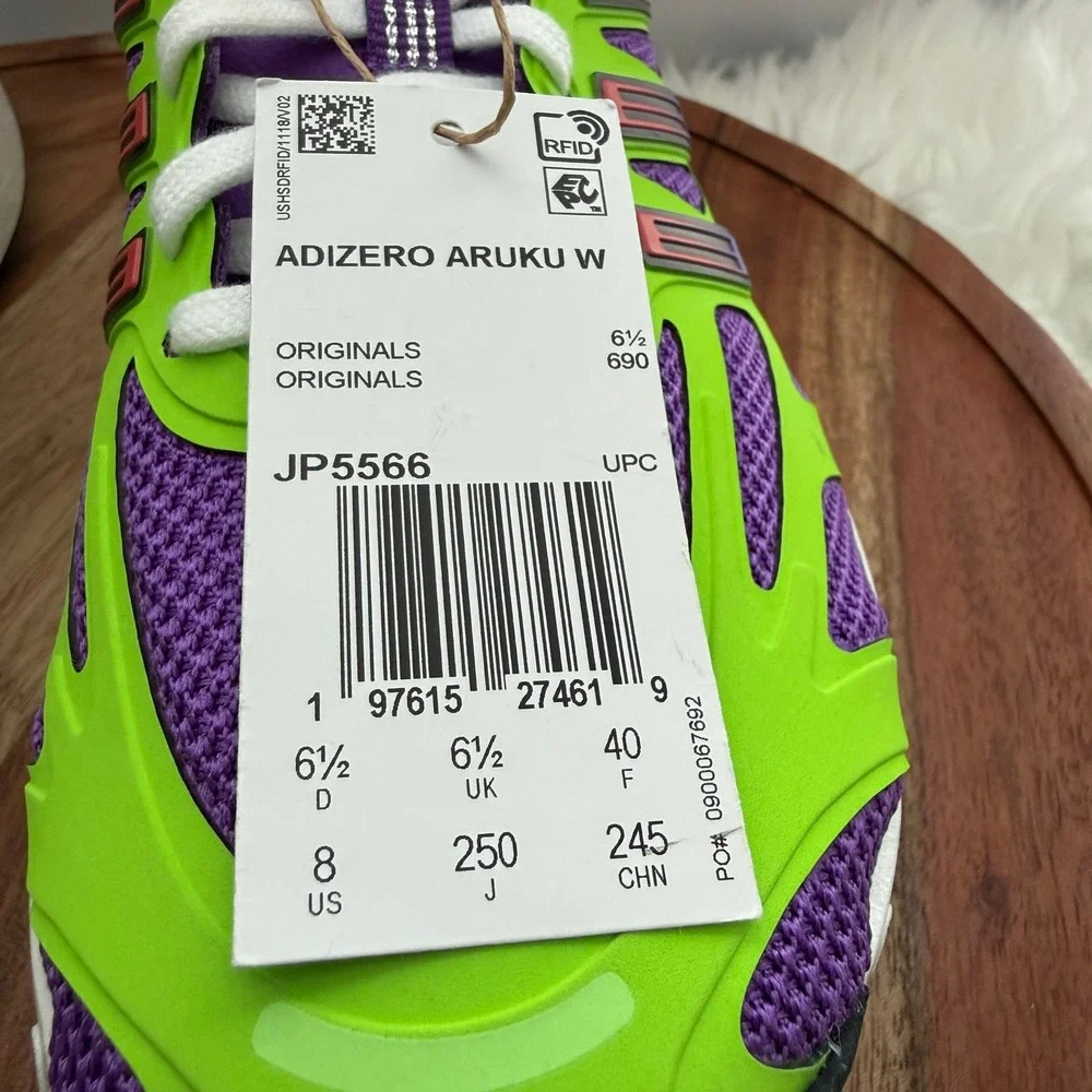 Adidas Adizero Aruku Womens 8 Green Purple New JP5566 Swirlfoam Running Shoes